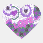 Mooie liefde hart motief art print hart sticker (Voorkant)
