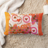 Mooie liefde hart motief art print kussen (Deken)