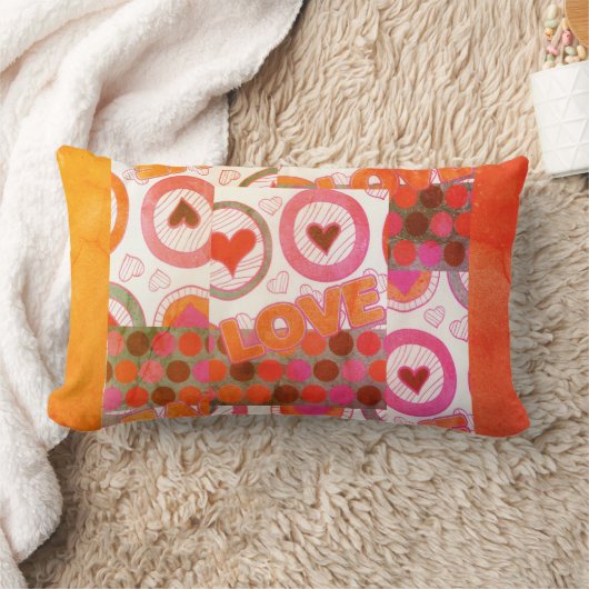 Mooie liefde hart motief art print kussen (Deken)