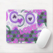 Mooie liefde hart motief art print muismat (Met muis)