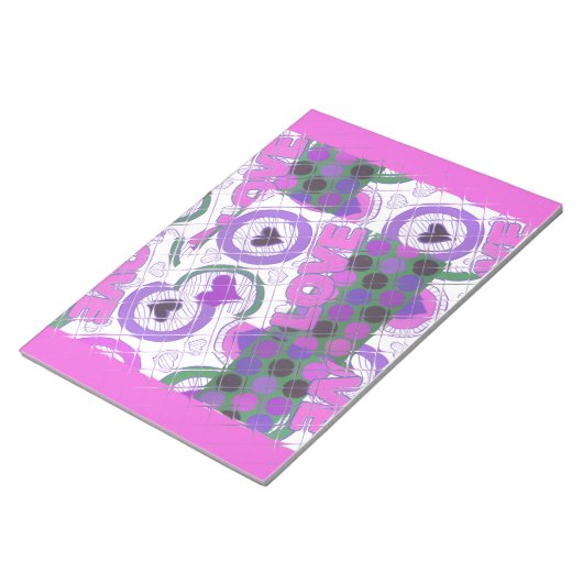 Mooie liefde hart motief art print notitieblok (Schuin)