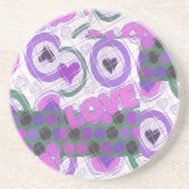 Mooie liefde hart motief art print zandsteen onderzetter (Voorkant)