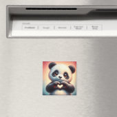 Mooie liefde hart panda magneet (Insitu (Vaatwasser))