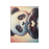 Mooie liefde hart panda notitieblok (Linkerzijde)