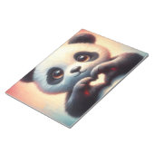 Mooie liefde hart panda notitieblok (Schuin)