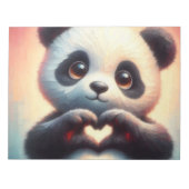 Mooie liefde hart panda notitieblok (Voorkant)