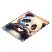 Mooie liefde hart panda notitieboek (Linkerzijde)