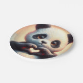 Mooie liefde hart panda papieren bordje (Gekanteld)