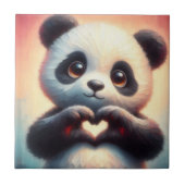 Mooie liefde hart panda tegeltje (Voorkant)