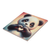 Mooie liefde hart panda tegeltje (Zijkant)
