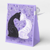 Mooie Liefde Kat Koppel Paarse Favor Doos Bedankdoosjes (Achterkant)