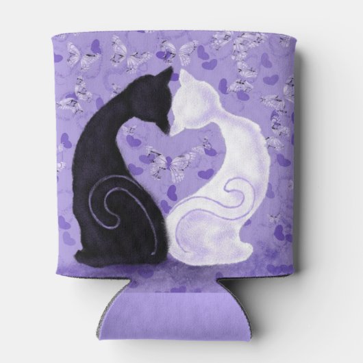 Mooie Liefde Koelbox met Kat Paar Blikjeskoeler (Achterkant)