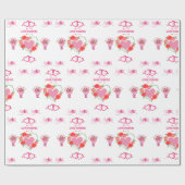 Mooie liefde met hoogmoed en Rozen Cadeaupapier (Vlak)