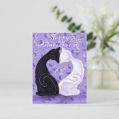 Mooie Liefde Paar Kat Jubileum Kaart (Staand voorkant)