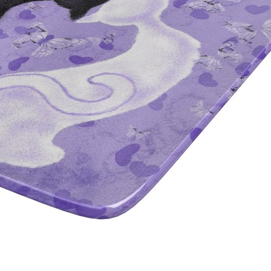 Mooie liefde paar kat snijplank (Hoek)