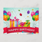 Mooie liefde paarse Happy Birthday Briefkaart (Voorkant)