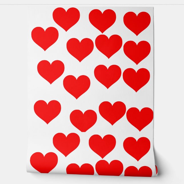 Mooie Liefde rood hart wallpaper Behang (Afrollen)