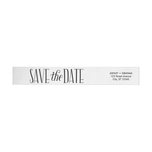 Mooie liefde Save the Date Wraparound Label (Individueel)