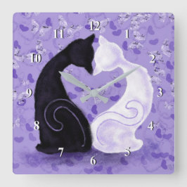 Mooie liefde vierkante klok