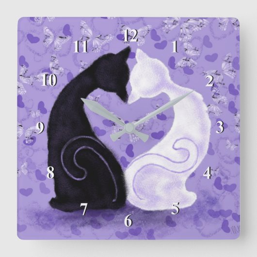 Mooie liefde vierkante klok (Voorkant)