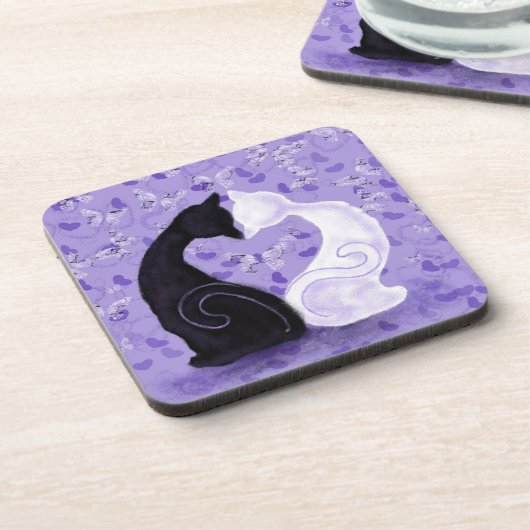 Mooie liefde - voeg uw foto / tekst / naam toe bier onderzetter (Linkerzijde)