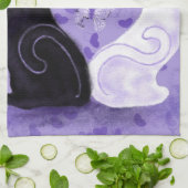 Mooie liefde - voeg uw foto / tekst / naam toe theedoek (Gevouwen)