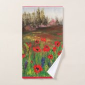 Mooie liefde voor papavers verspreidt de liefde bad handdoek (Handdoek)