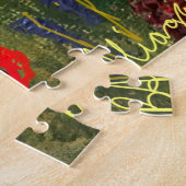 Mooie liefde voor papavers verspreidt de liefde legpuzzel (Zijkant)