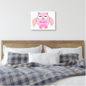 Mooie Liefdesbericht Uil Canvasprint Canvas Afdruk (Insitu (Slaapkamer))
