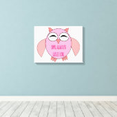 Mooie Liefdesbericht Uil Canvasprint Canvas Afdruk (Insitu (Houten vloer))
