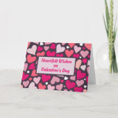 Mooie Liefdeshartjes Patroon Valentijnsdag Kaart (Voorkant)