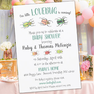 Mooie Liefdeskevertjes Baby Shower Kaart