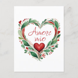 Mooie Liefdeskrans Italiaanse kleuren Briefkaart