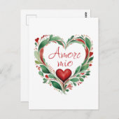 Mooie Liefdeskrans Italiaanse kleuren Briefkaart (Voorkant / Achterkant)