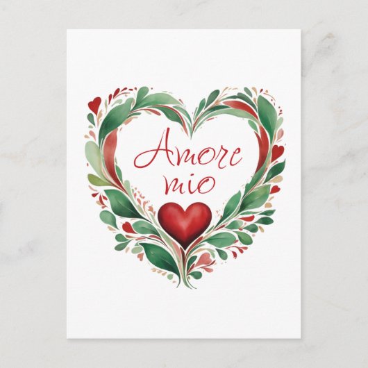 Mooie Liefdeskrans Italiaanse kleuren Briefkaart (Voorkant)