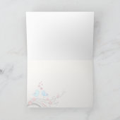 Mooie liefdesvogels feestdagen kaart (Binnen)