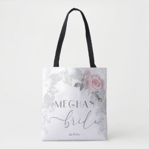 Mooie liefje Roze Rozen BarefootBride™ Tote Bag