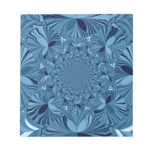 Mooie Lieflijke Iridiserende Blauwe Kaleidoscoop K Notitieblok