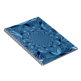 Mooie Lieflijke Iriserende Blauwe Kaleidoscoop Kun Notitieboek