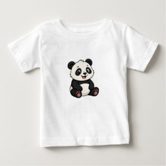Mooie Lieve Cartoon Panda Beer Baby T-Shirt