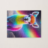 Mooie lieve kleurrijke Schattigee lama Legpuzzel (Horizontaal)