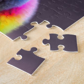 Mooie lieve kleurrijke Schattigee pluizige kleine  Legpuzzel (Zijkant)