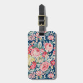 Mooie Lieve Moderne Bloeiende Bloemen Bagagelabel (Voorkant verticaal)