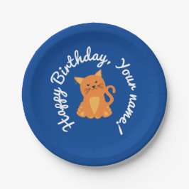 Mooie Lieve Oranje Kitten Aanpasbare Naam Papieren Bordje