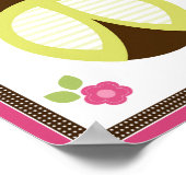 Mooie Lieveheersbeestje en Bloemen Kinderkamer Kun Poster (Hoek)