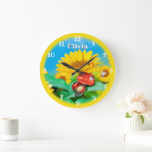 Mooie lieveheersbeestje slaapt op zonnebloemen. grote klok (Huis)