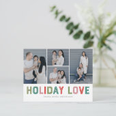 Mooie lijnen BEWERKBARE KLEUR Kerstkaart Ansichtka Feestdagenkaart (Staand voorkant)