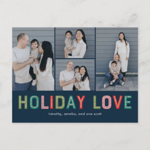 Mooie lijnen BEWERKBARE KLEUR Kerstkaart Postcard Feestdagenkaart