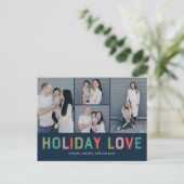 Mooie lijnen BEWERKBARE KLEUR Kerstkaart Postkaart Feestdagenkaart (Staand voorkant)