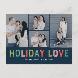 Mooie lijnen BEWERKBARE KLEUR Kerstkaart Postkaart Feestdagenkaart